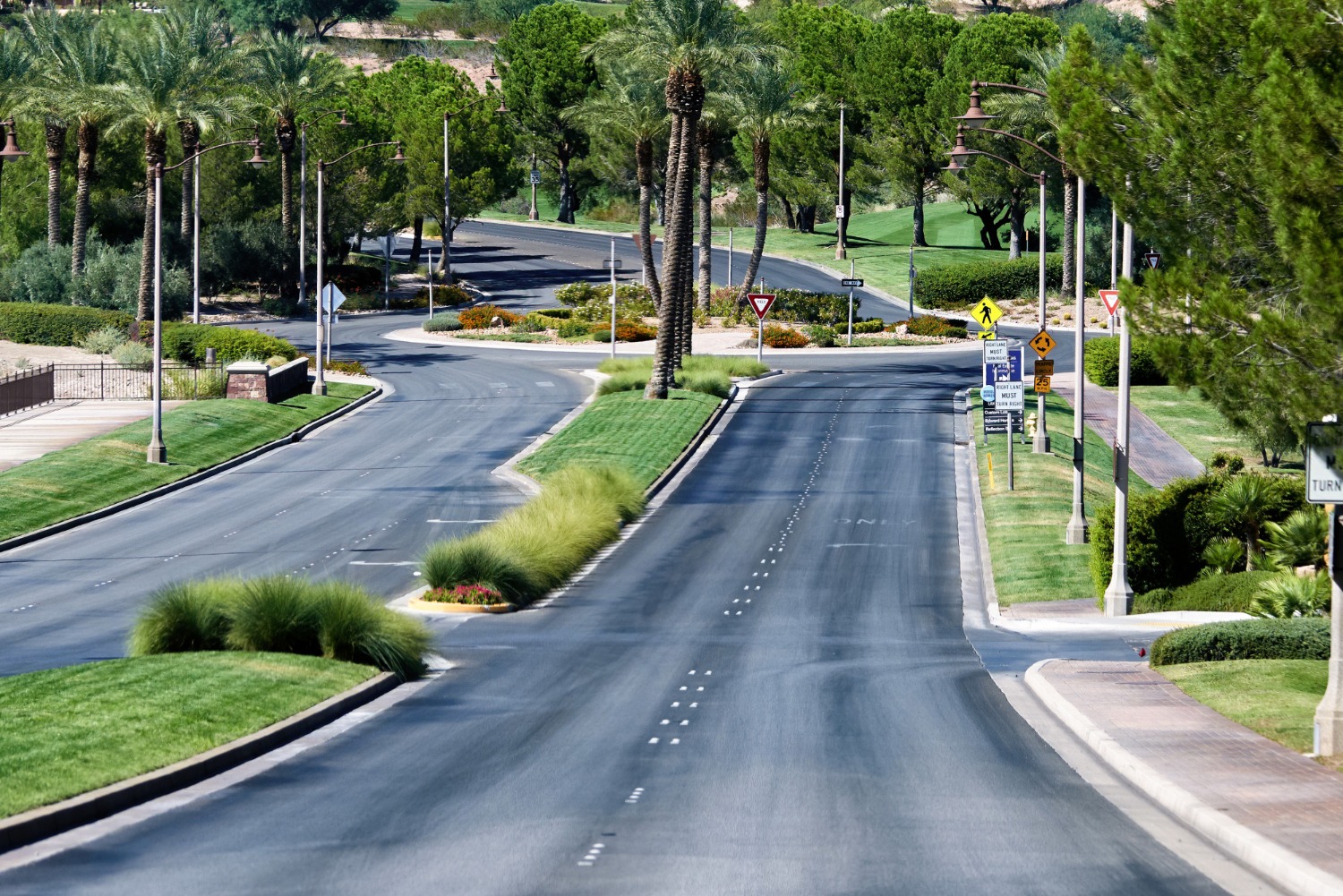 Newly paved driveway approach